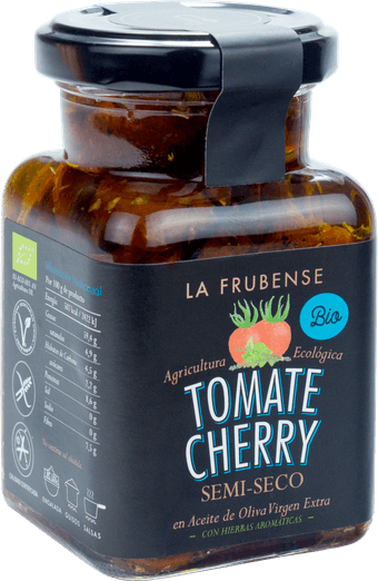 Tarro de tomate cherry especiado en aceite de oliva La Frubense