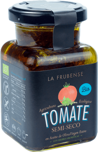 Tarro de tomate especiado en aceite de oliva La Frubense