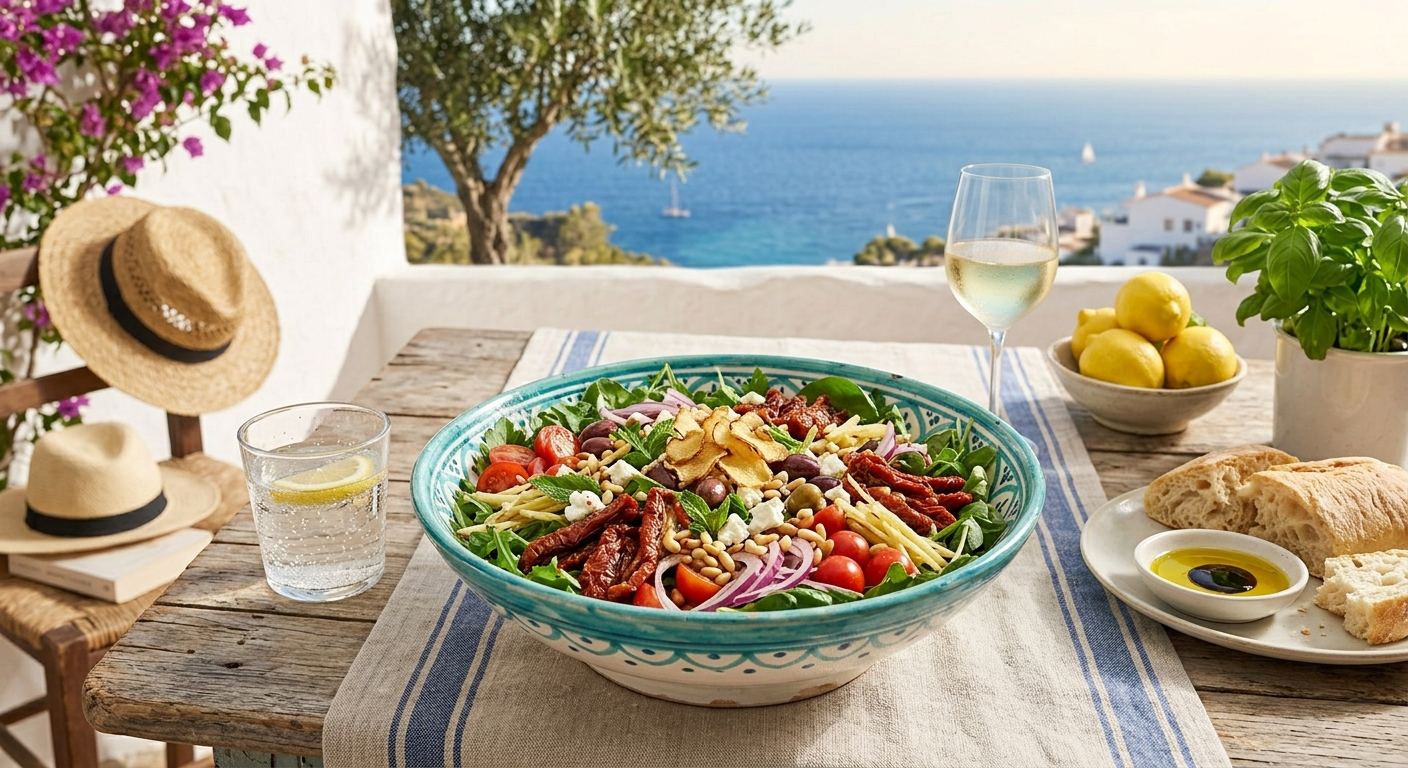 Ensalada de tomates secos y jengibre