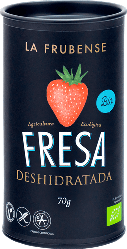 Bote de fresa deshidratada La Frubense